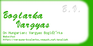 boglarka vargyas business card